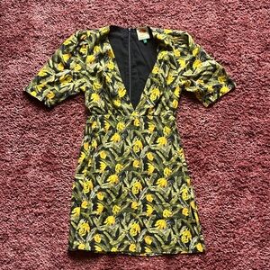 Farm Rio Floral Yellow and Black Women's